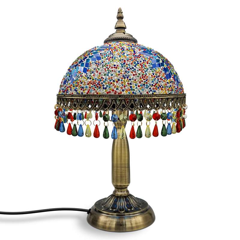 Multi Colored Staind glass hanging stone also decorative on Desk Lamp
