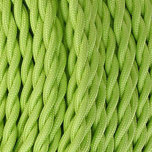 2 Core Twisted Electrical Wires Light Green Color Fabric 0.75mm