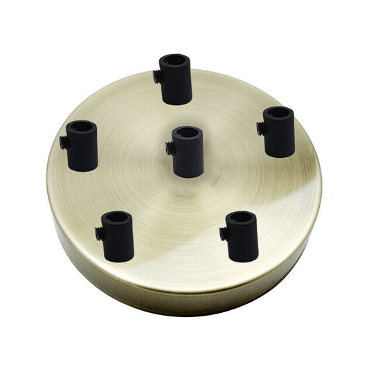 6 Outlet Green Brass Metal Ceiling Rose 120x25mm - Shop for LED lights - Transformers - Lampshades - Holders | LEDSone UK