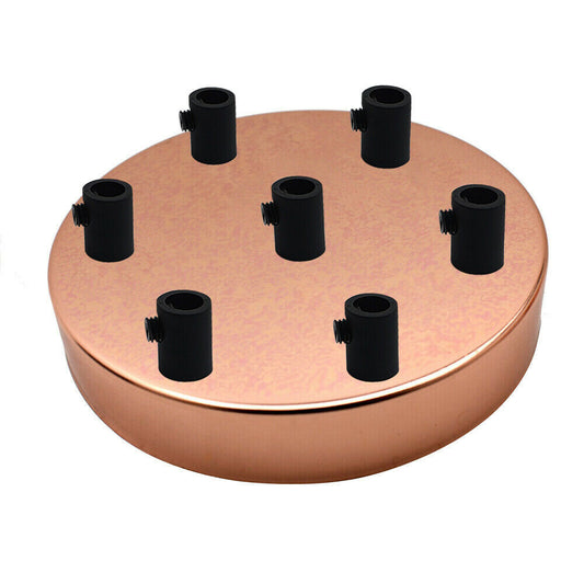 7 Outlet Rose Gold Metal Ceiling Rose 120x25mm - Shop for LED lights - Transformers - Lampshades - Holders | LEDSone UK