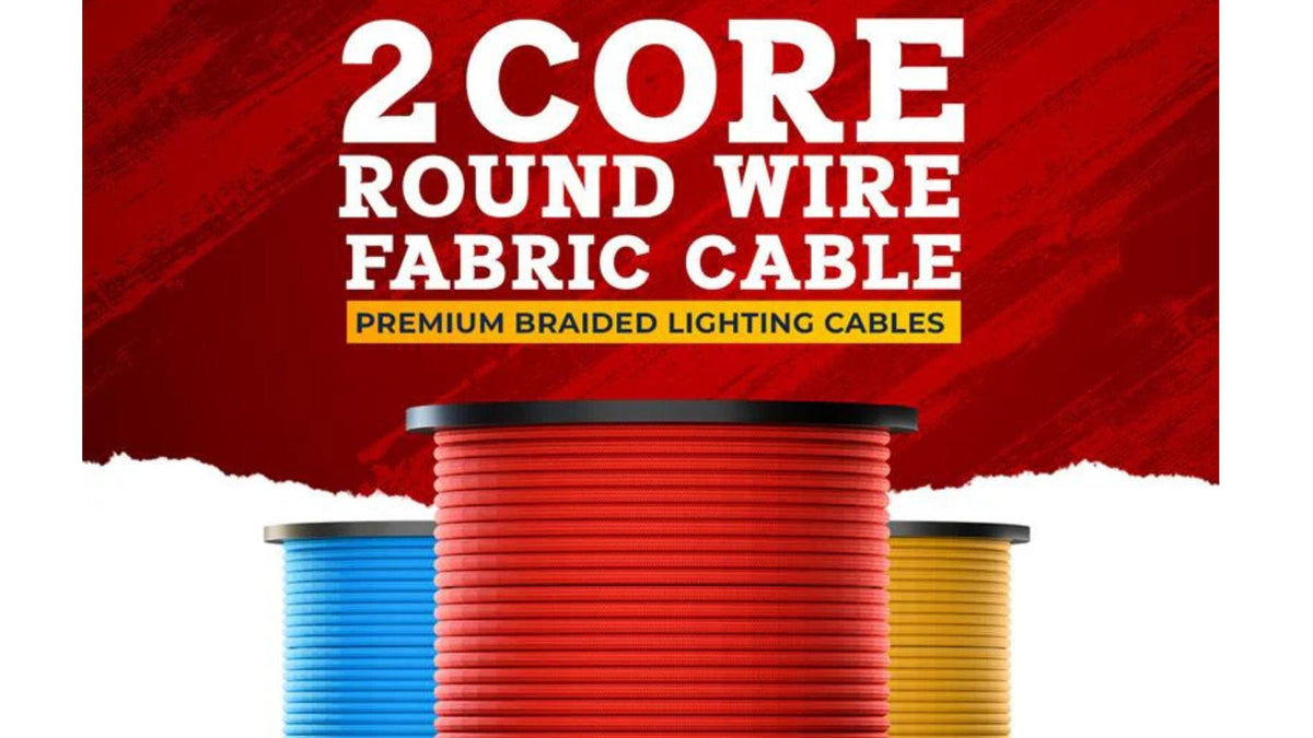 2 Core Round Cables for Lighting | Fabric Electrical Cables – LEDSone ...