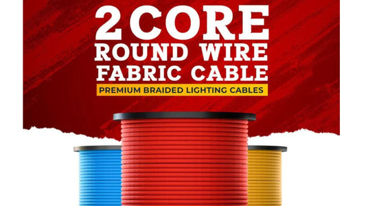 2-Core Round Braided Fabric Lighting Cable for Lighting