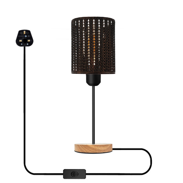 Industrial Metal Wire Cage Table Lamp E27-6 Colors ~6545 – Brushed Copper / Yes
