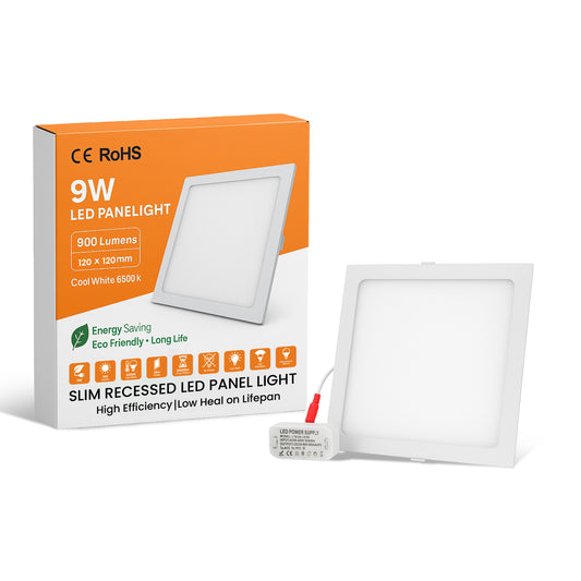 9W 900 LED Ceiling Panel Down Light Flat Tile 12cm Cool White ~6319