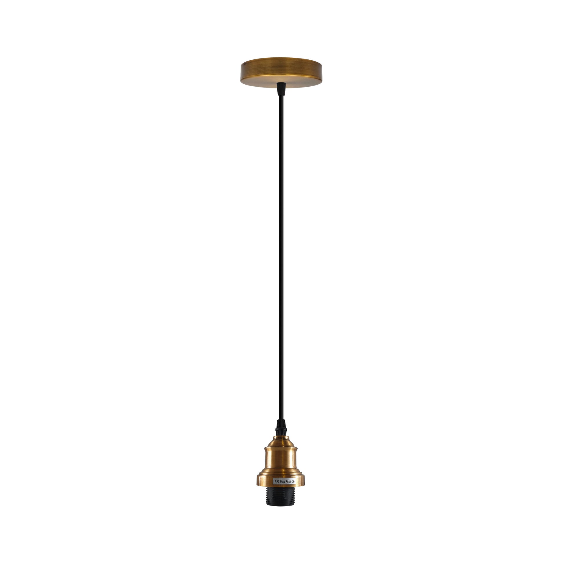 Industrial Yellow Brass Pendant Lighting with 95cm Adjustable Cord E27 Base~4454