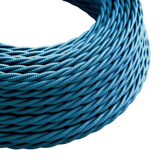 2 Core Twisted Electric Cable Blue Color Fabric 0.75mm~3020