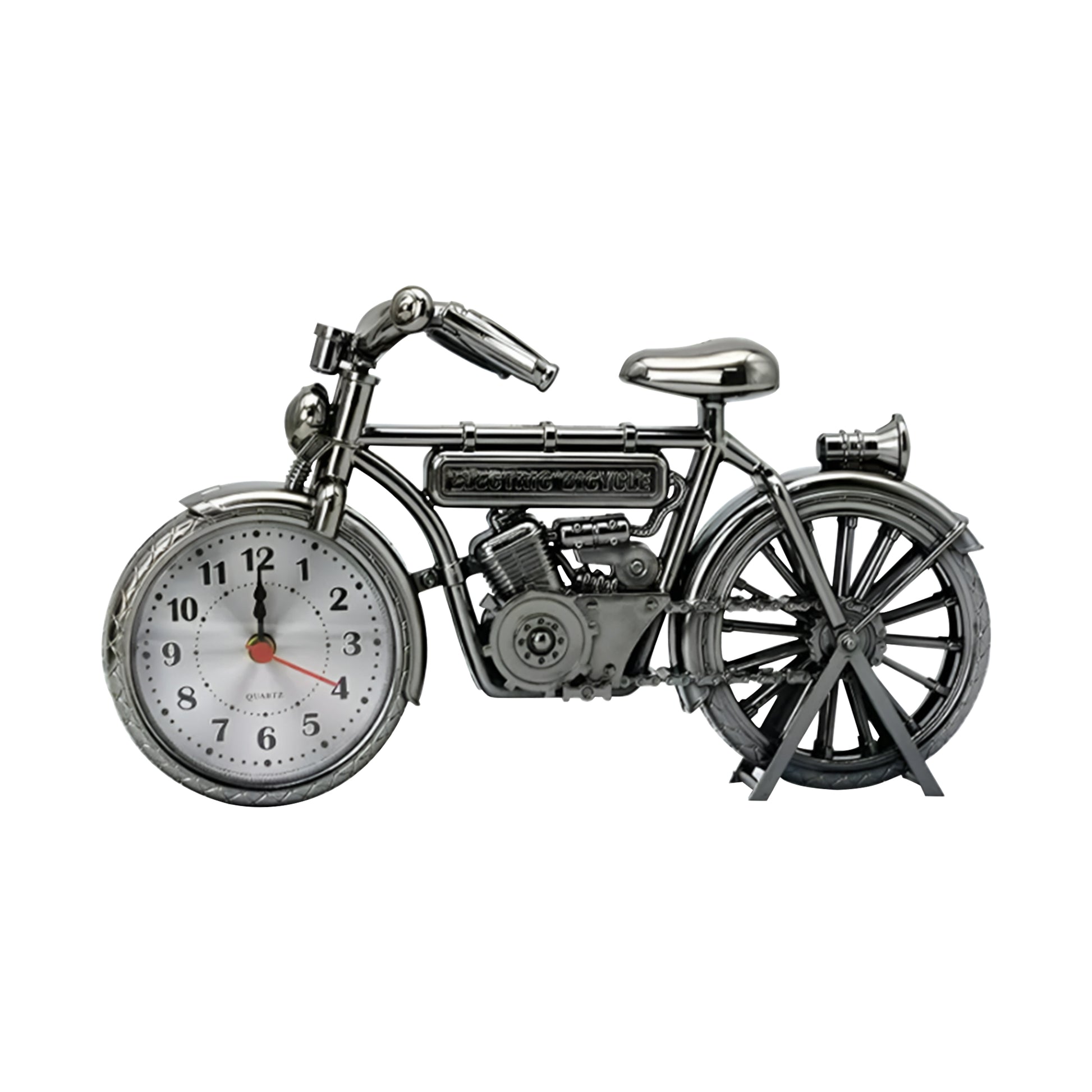 Chrome Bicycle Clock Size Image