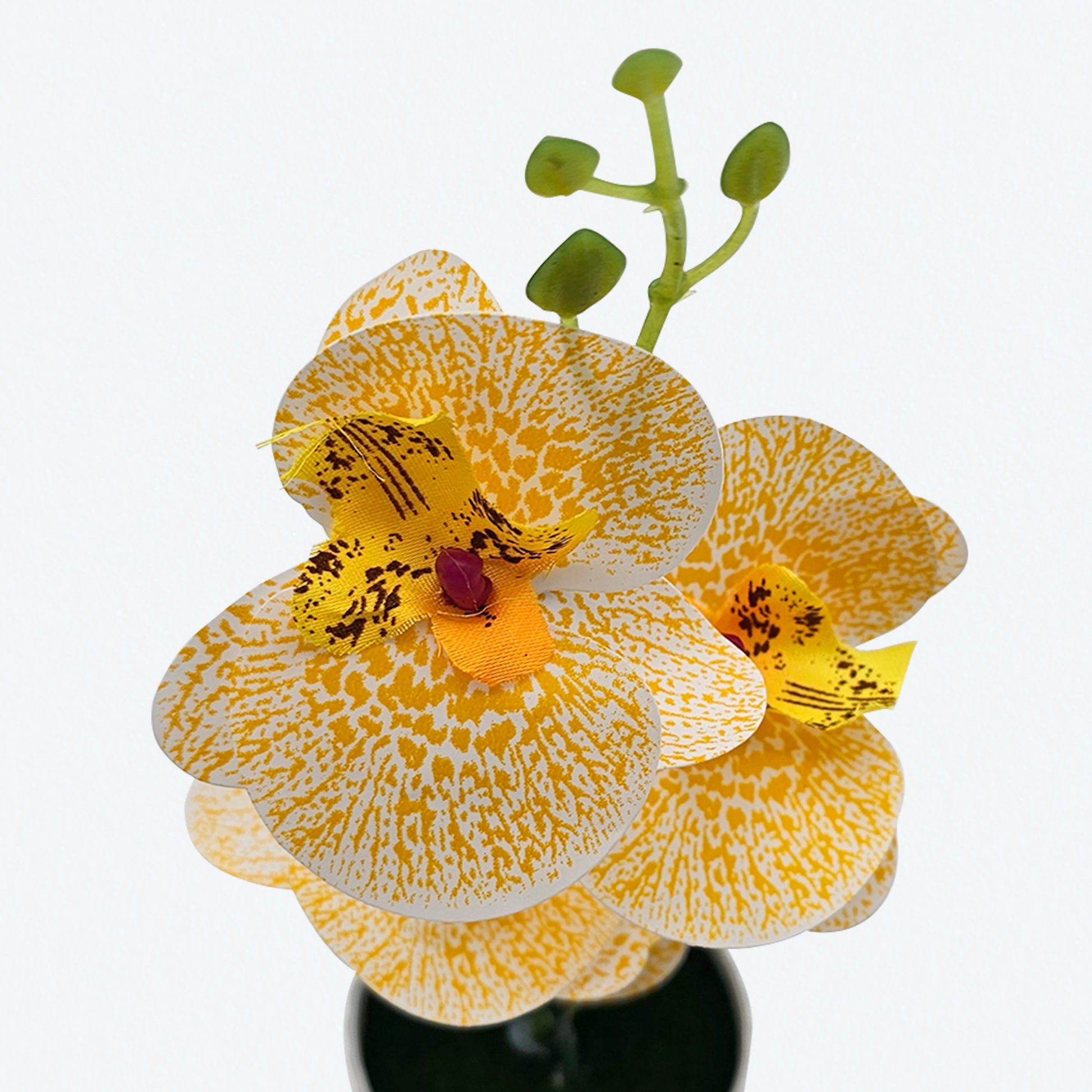 Artificial Orchid with Leaf Potted Plant