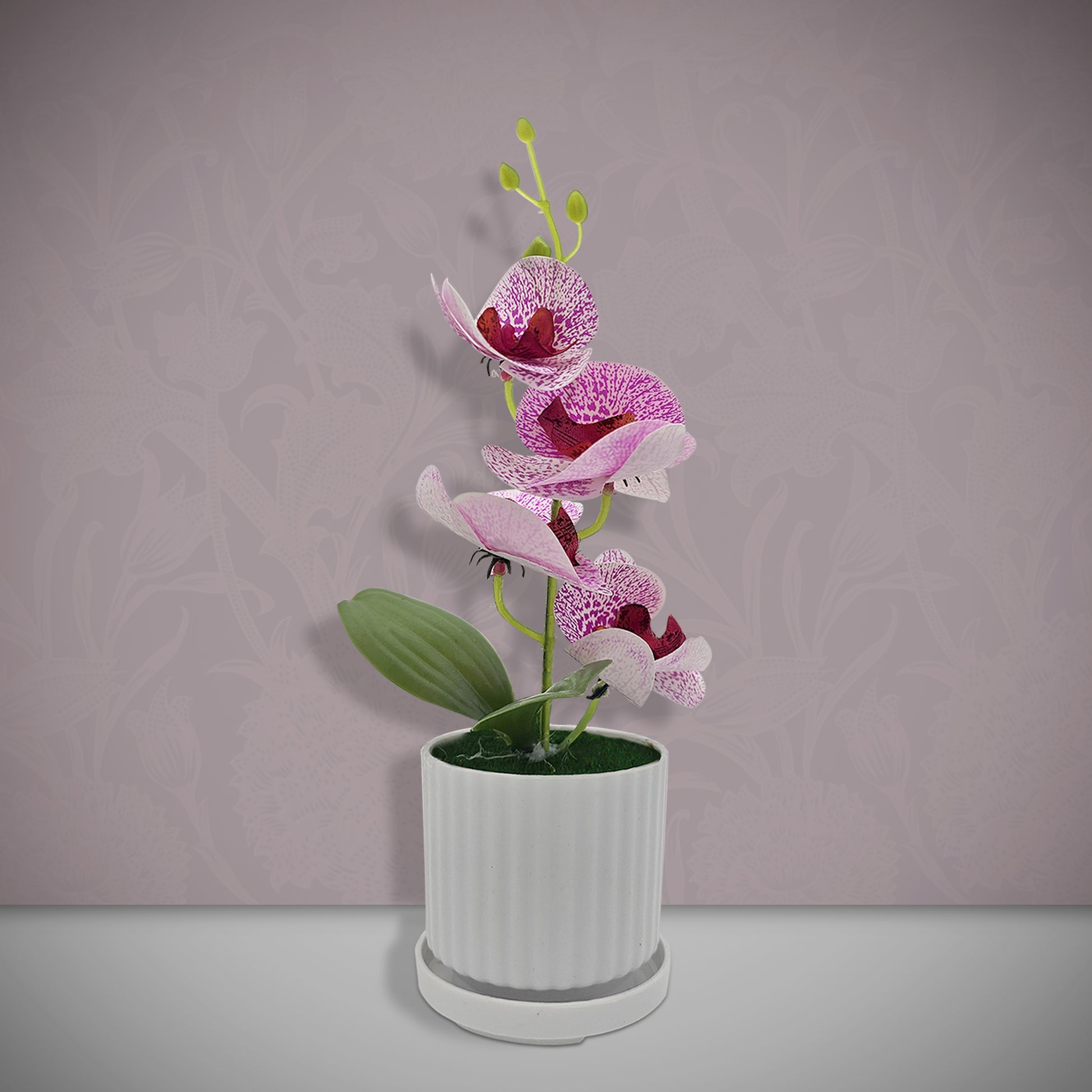  Artificial Orchid with Leaf Plant