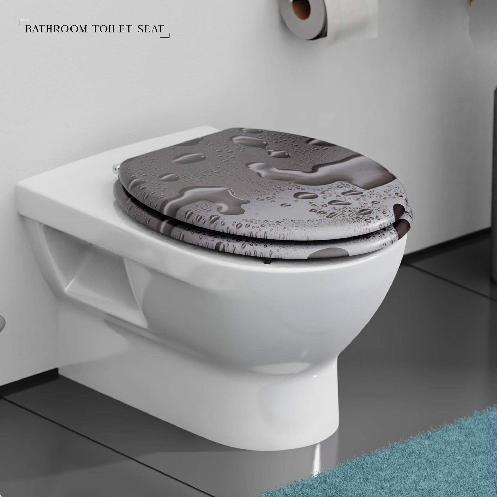 Hard Oval Shape Plastic Toilet Seat with Easy Clean For Bathrooms - Application Image 2