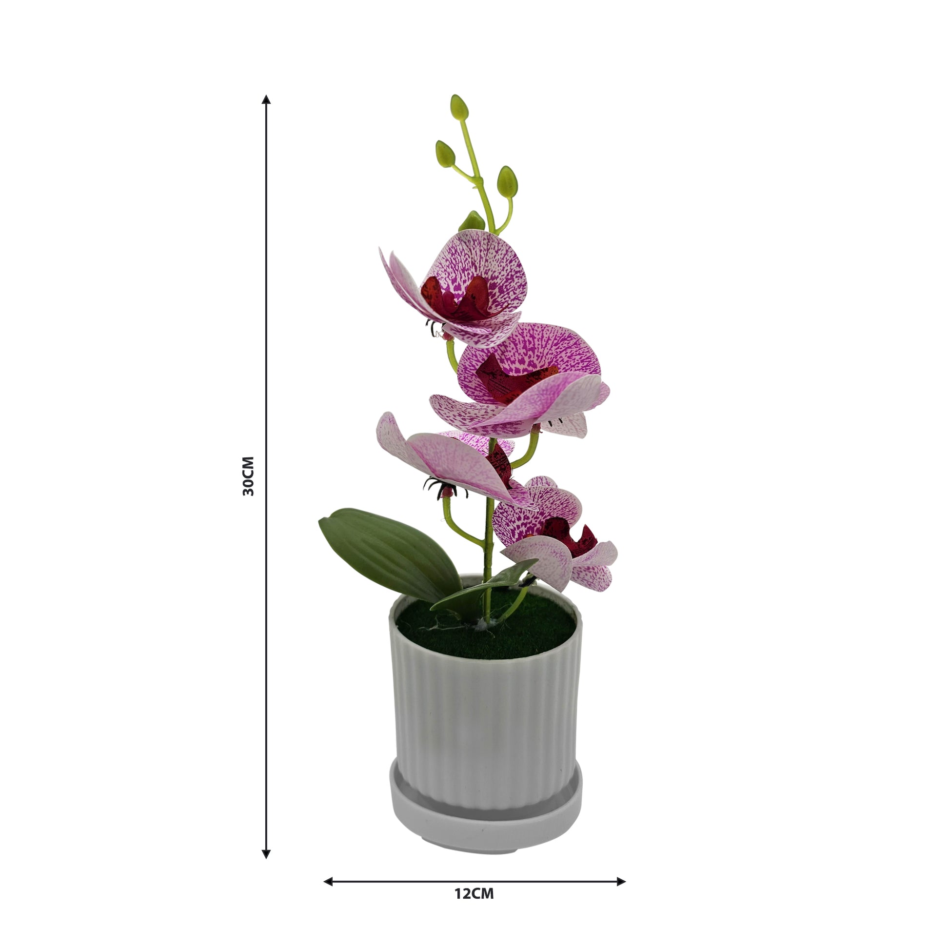 Artificial orchid with leaf plant dining table decorating ideas