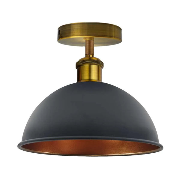 Lámparas de techo vintage para sala de estar ~5111 – Interior de oro negro / Sin bombilla