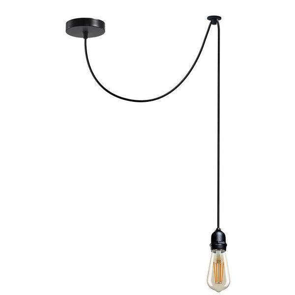 Vintage E27 Bulb Holder Spider Light Fitting Ceiling 2m Hanging Pendant Light ~4907 – 1 Pack / With Bulb