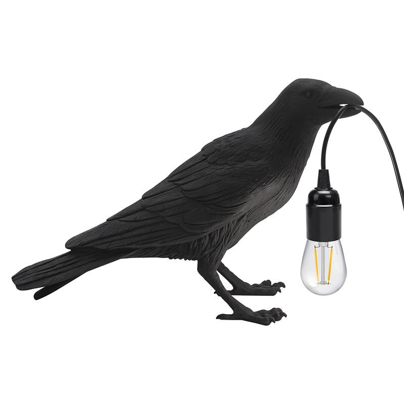 Black Raven Shape Rasin Bird Table Lamps / Desk lamp