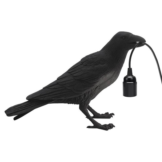 without bulb Black Raven Table Lamp Plug In Light