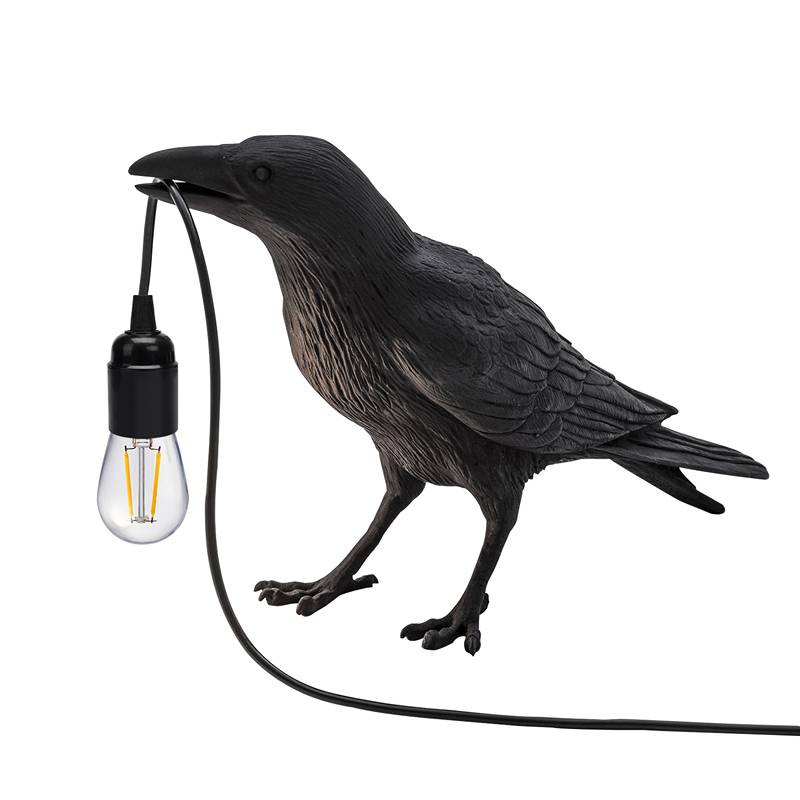 Black Raven Shape Rasin Bird Table Lamps / Desk lamp