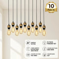 10 Pack Pendant, E27 Lamp Holder Ceiling Hanging Light, PVC Cable ~4252