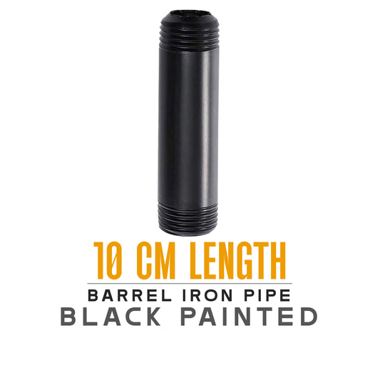 10cm BSP Black Malleable Tubing iron threaded pipe Light Fittings~3537