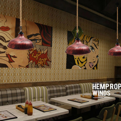 Modern Retro Industrial Hemp Hanging Pendant