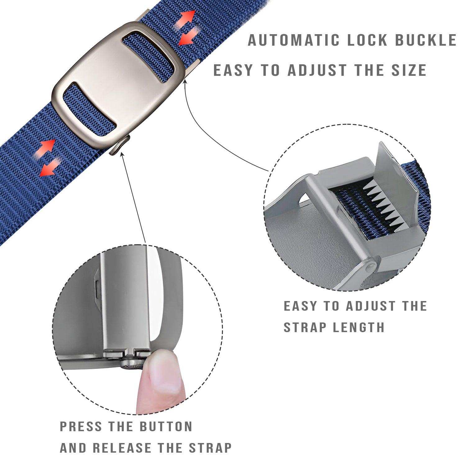 Lock Buckle Non-Metal Military Nylon Canvas Belt for Unisex