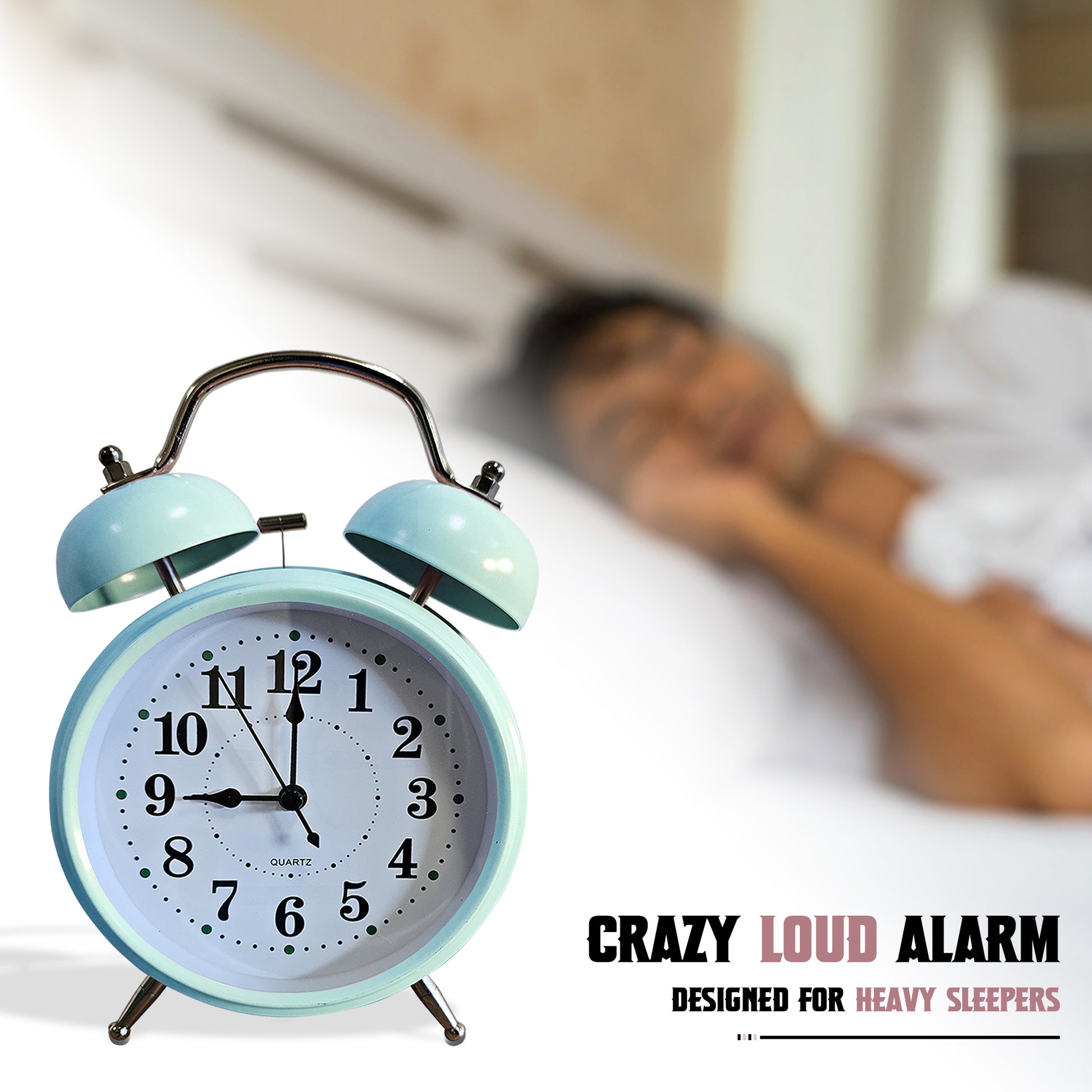 Battery Operated Table Loud Alarm Clock