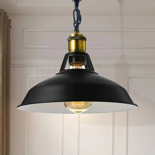Industrial Modern Retro Lighting Black Ceiling Pendant Light Chandelier Lampshade