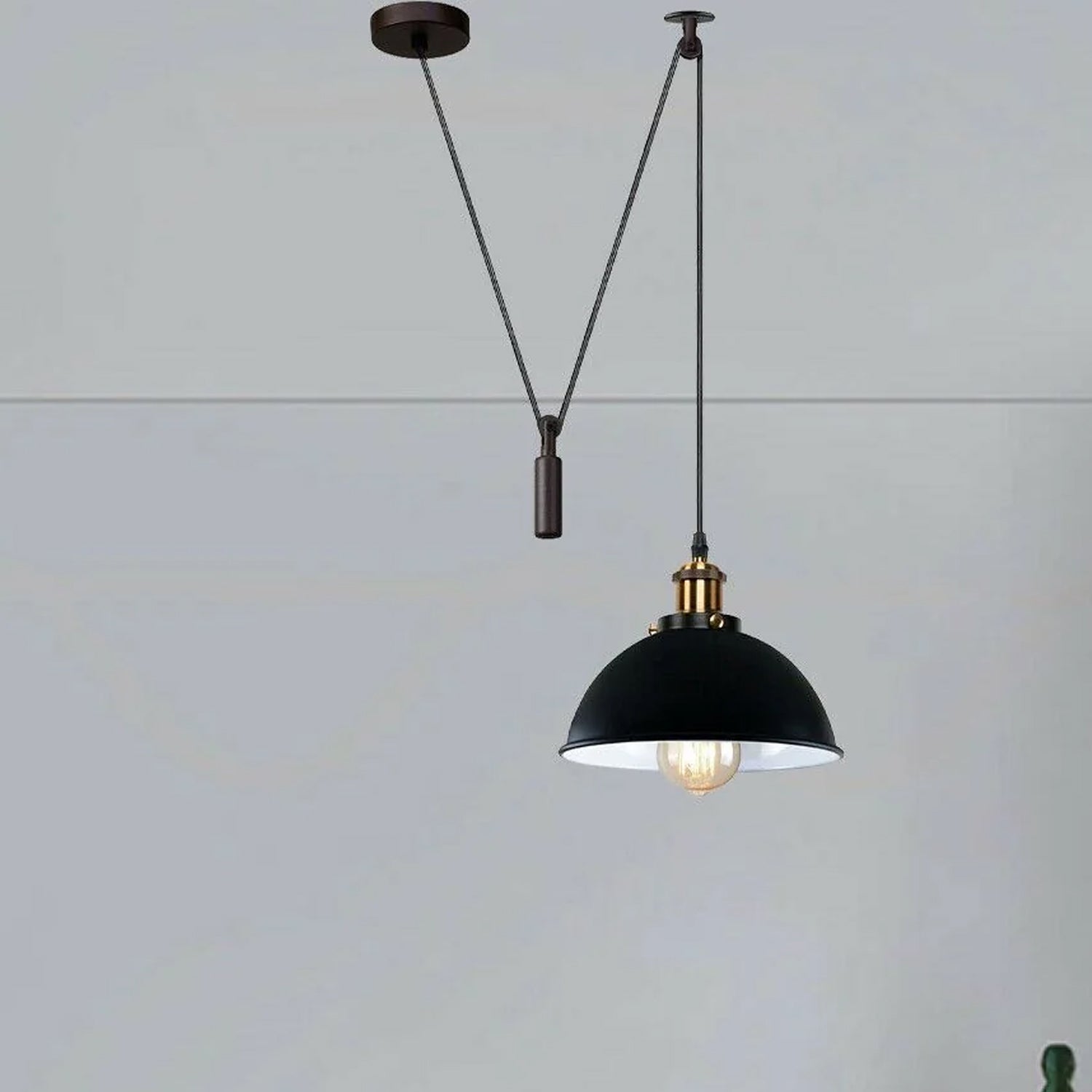 Retro Loft Adjustable Antique Metallic Pendant Ceiling Light