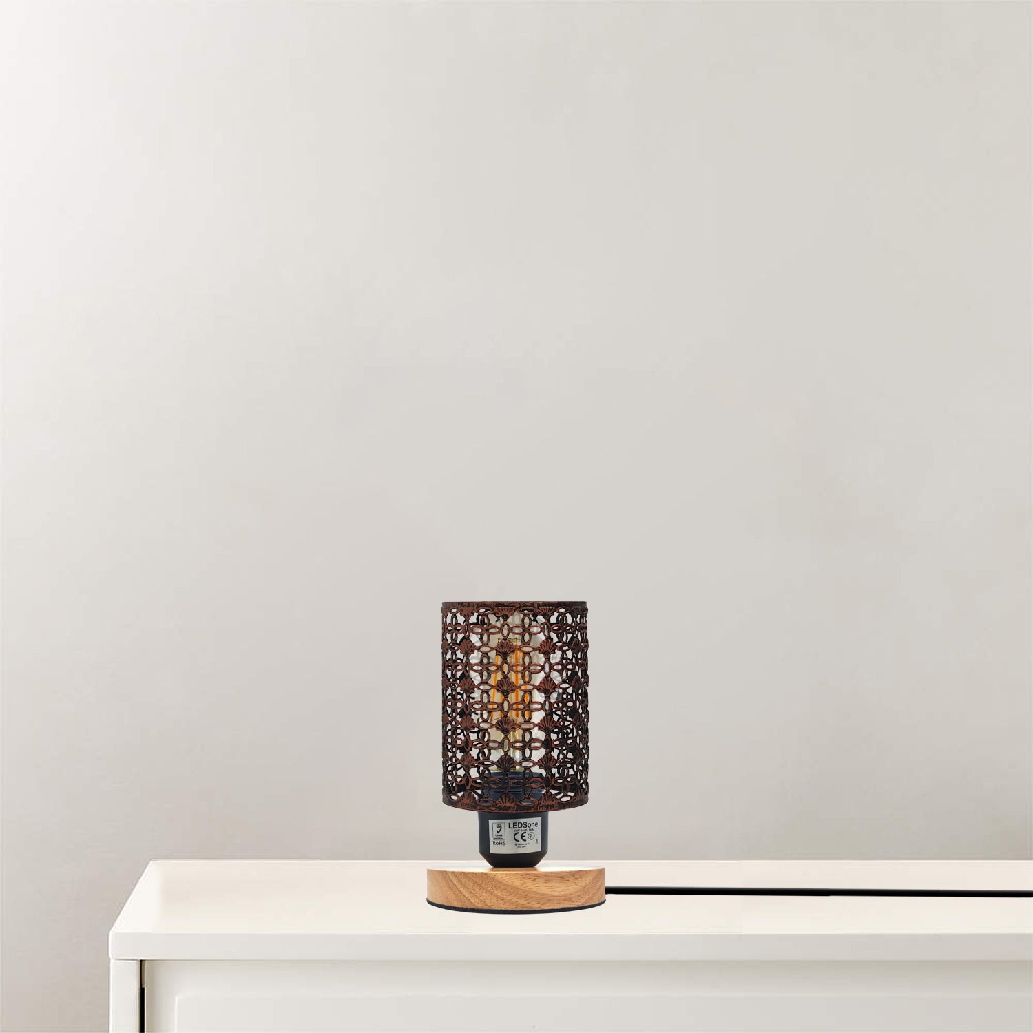 Metal Wire Cage Table Lamp Light
