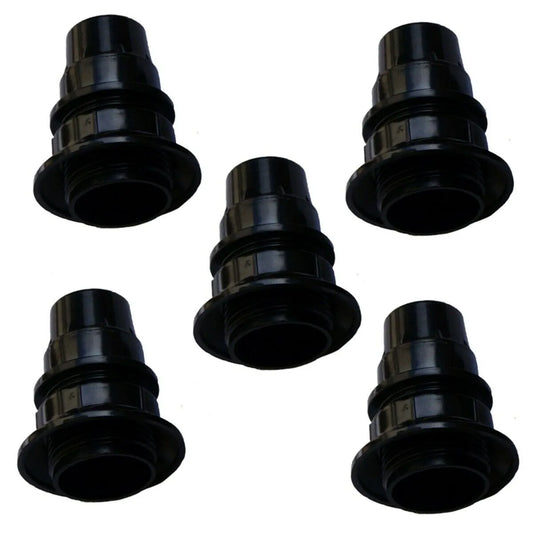 5 Pack E14 Socket Bulb Holder Edison Small Screw Black Plastic Lamp holder ~4359