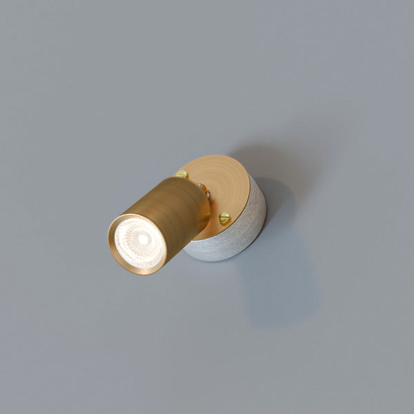 Draaibare metalen wandspot GU10-buislamp ~ 5642 – Geel messing