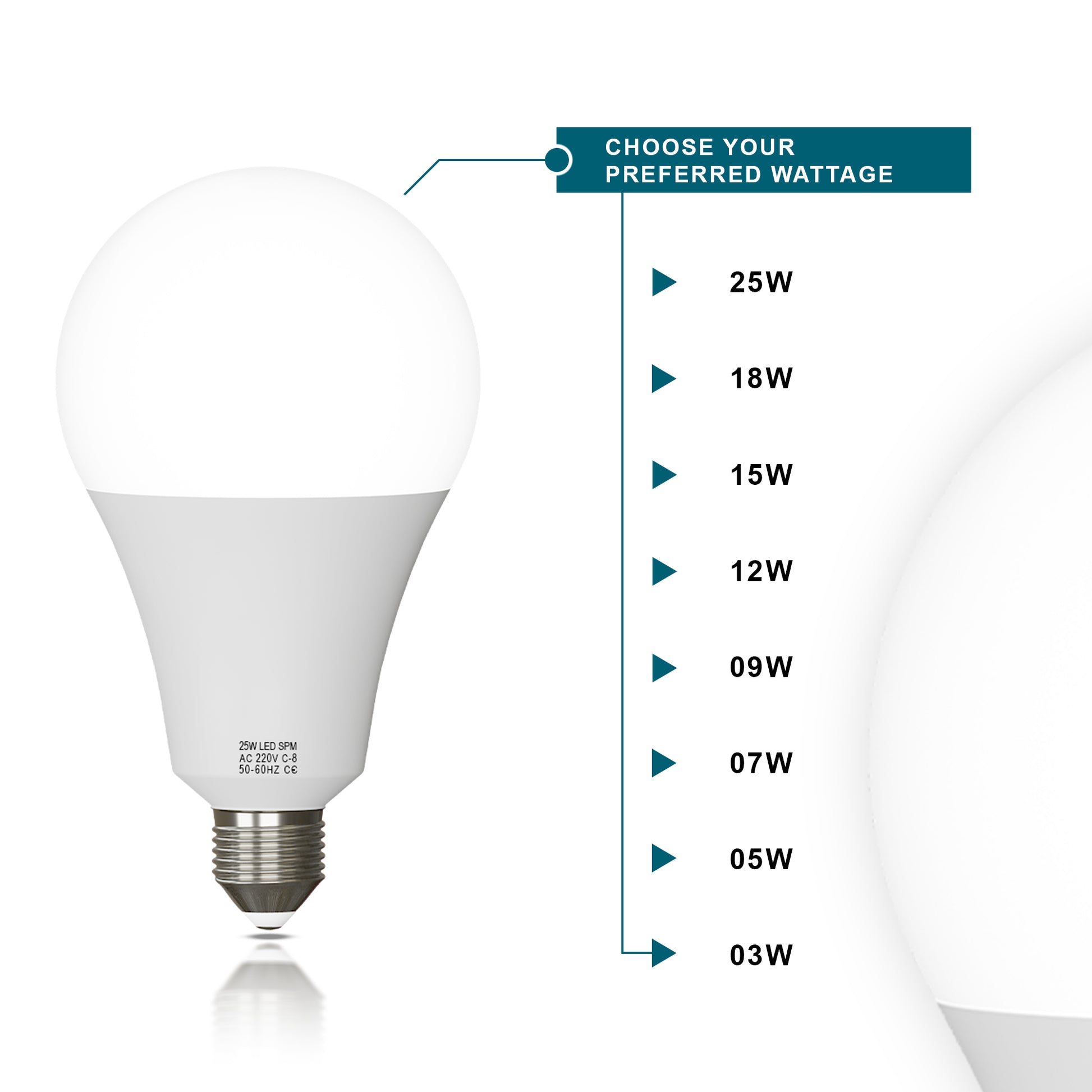 3W - 25W Energy Saving LED Bulb