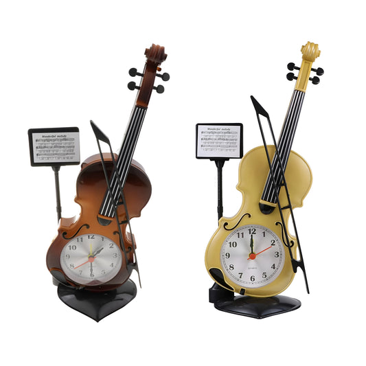 Despertador con diseño de violín: un reloj de noche creativo para amantes de la música ~5224