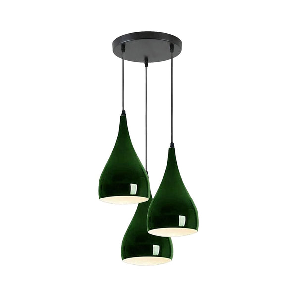 3 Way Multi Teardrop Ceiling Pendant Light  ~5295 – Green / No