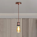 Industrial 1m Flex Pendant Light E27 Vintage Ceiling Fitting~1282