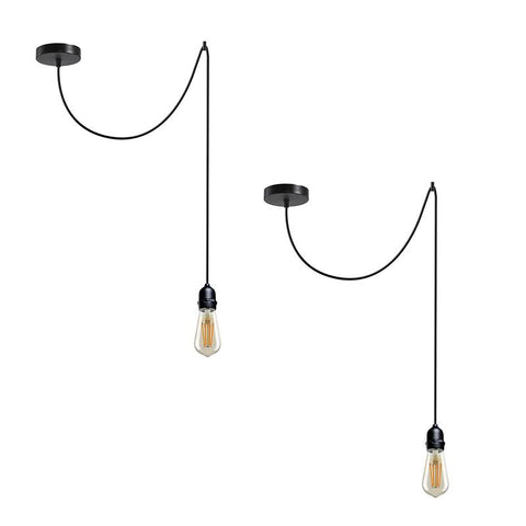 Vintage E27 Bulb Holder Suspension Light Fitting Ceiling 2m Hanging Pendant Light~4907