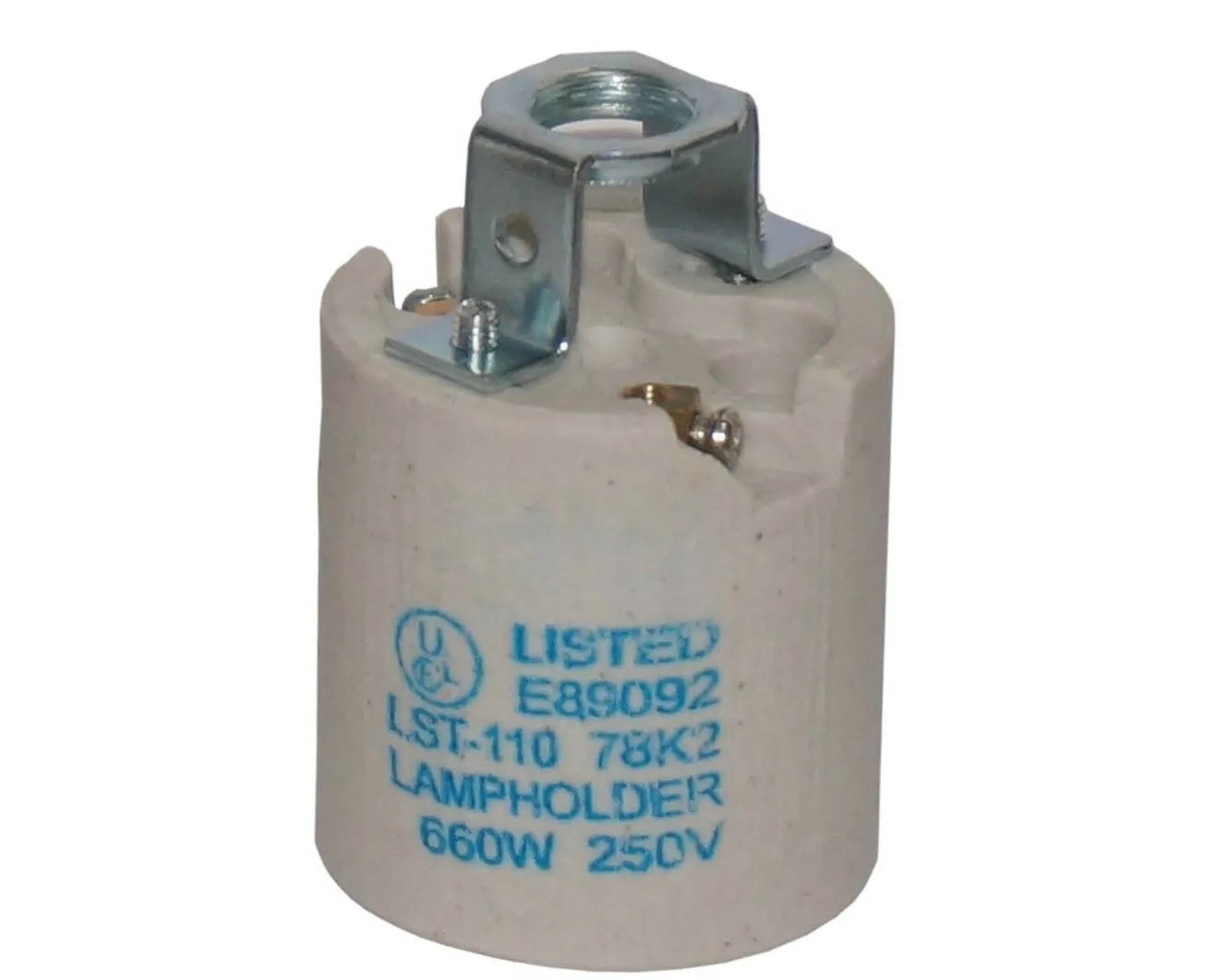 E27 Bulb Light Socket IP20 Hard Wired Screw Retro Metal Socket Lamp Holder ~4460