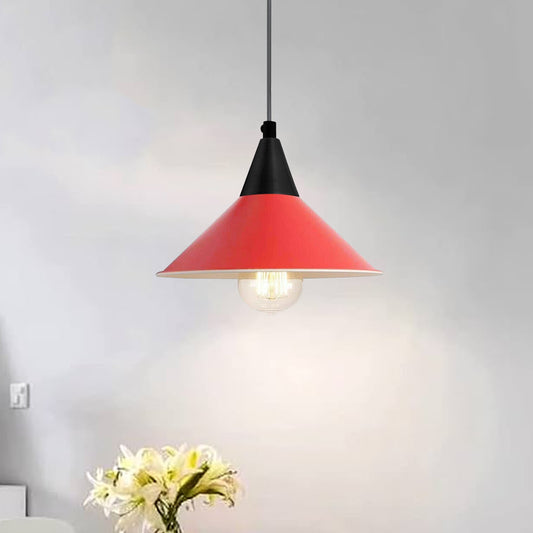 Vintage Modern Hanging Pendant Light Metal Cone Shape Shade With 95cm Adjustable PVC Wire For Restaurants, Hotel, Bar, Dining Room~1335