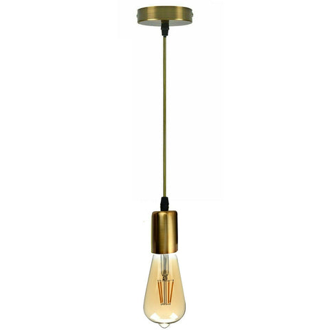 Vintage E27 Fitting Suspension Light Base Copper Lamp Holder Ceiling Pendant Lights~3640