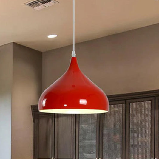 Modern Red Lighting Pendant Shade Metal Retro Bedroom Kitchen Modern Light Style Home~1435