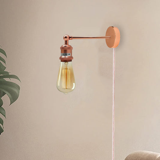 Rose Gold Wall Arm With 4m Plug in Pendant~1453