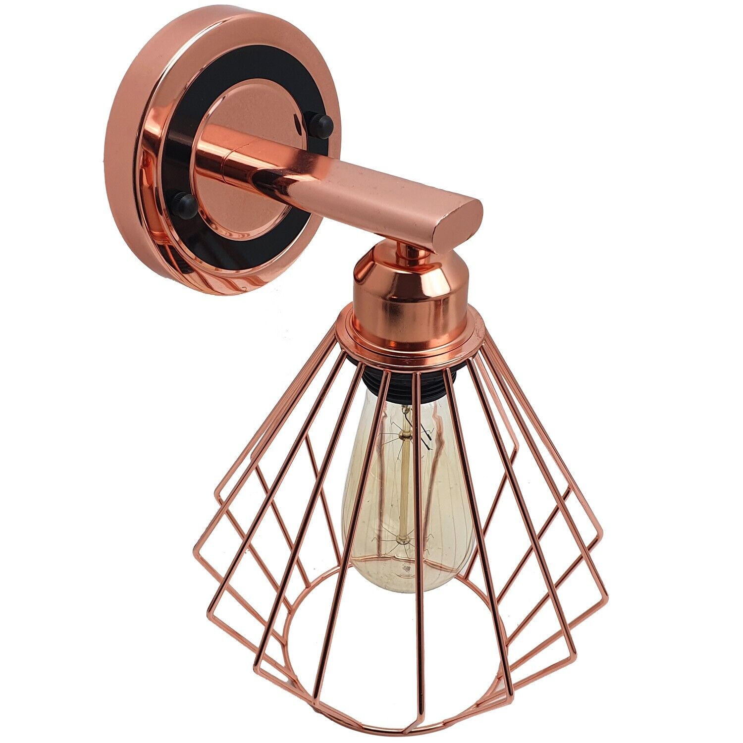Vintage Retro Industrial Sconce Wall Light Lamp Fitting Rose Gold Fixture~4488