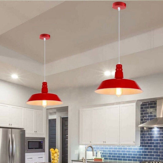 red Kitchen island Single pendant Lights
