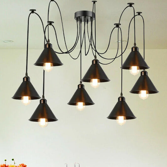 Multi Outlet 8 Way Ceiling Pendant Light For 2m PVC Cable~1571
