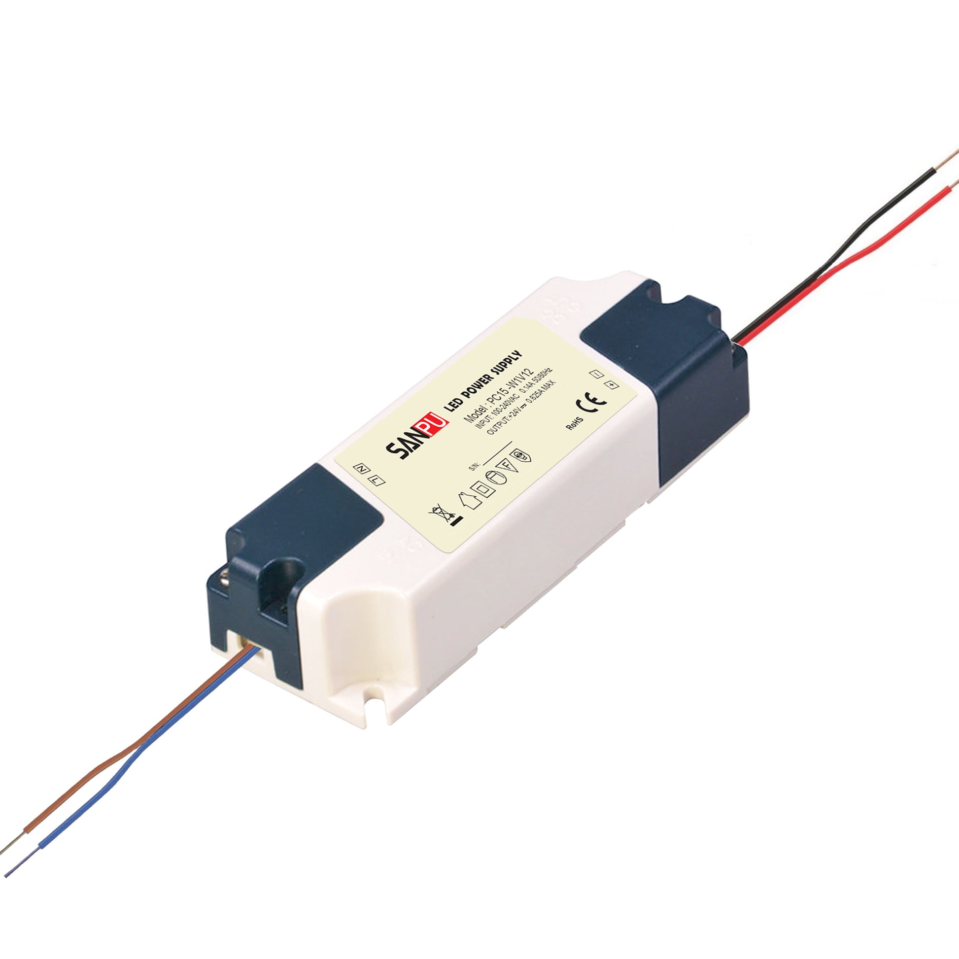 Electrical component with wires on a white background