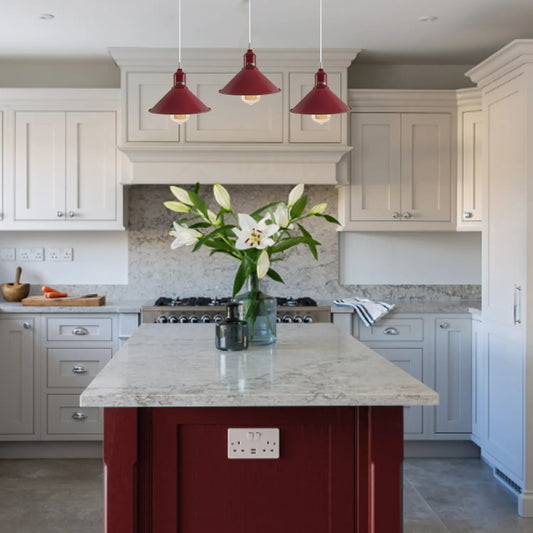 Industrial 3 Way Pendant Lights Ceiling Hanging Lights Metal Shade Fitting Lamps ~4313