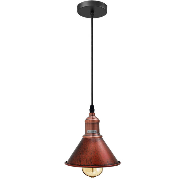 Industrial Ceiling Light For Living Room~5344 – Rustic Red / Yes