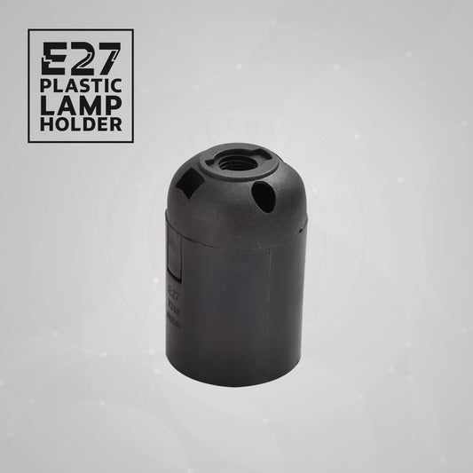 Black Screw E27 Light Bulb Lamp Holder Base Pendant Socket~4378