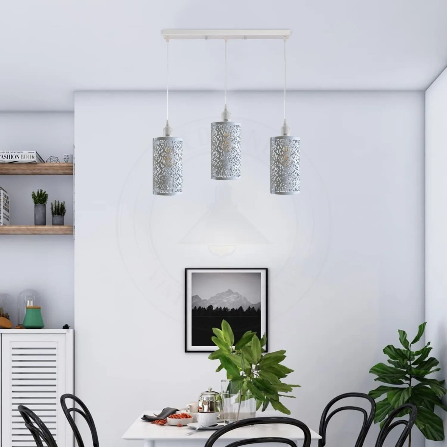 3 Way Industrial E27 Adjustable Hanging Ceiling Pendant Light Fixture