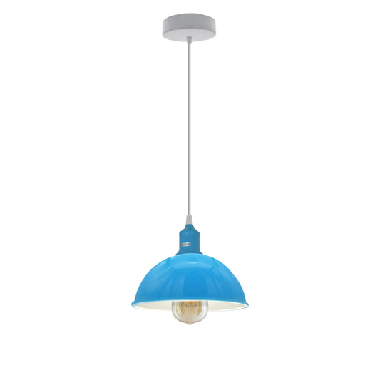 Modern Industrial Blue Ceiling Pendant Light with Ceiling Lighting Shade ~4304