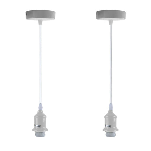 2-pack hanglamp, lampenkap E27 lamphouder, hanglamp, PVC-kabel ~ 4276